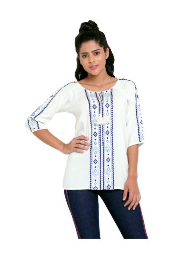 Boho Embroidered Top