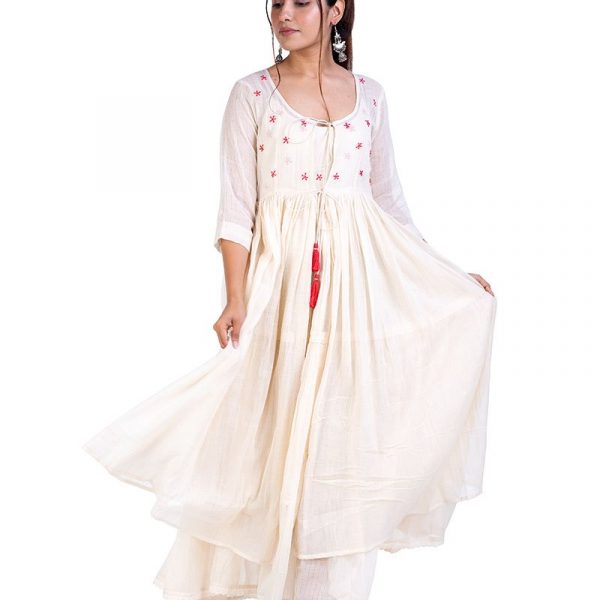 Off-White-Solid-Hand-Embroidered-Cotton-Dress_2