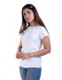 Half Sleeve Round Neck Hand Embroidery White T-Shirt for Girls and Women _1