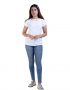 Half Sleeve Round Neck Hand Embroidery White T-Shirt for Girls and Women_3